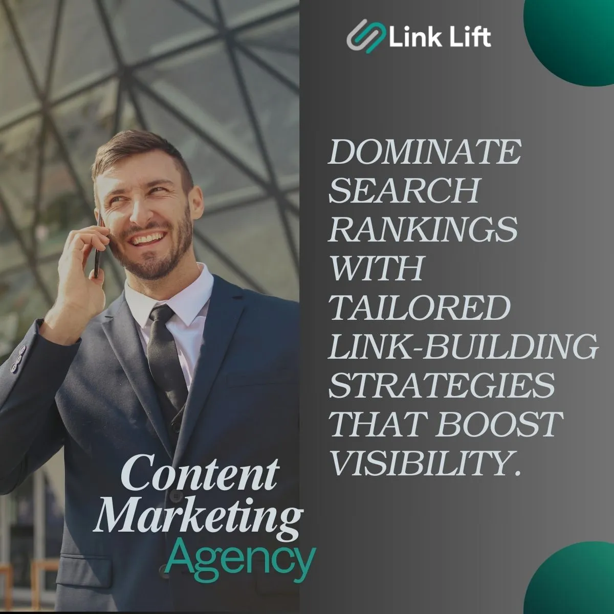 Dominate Search rankings with tailored link building services!